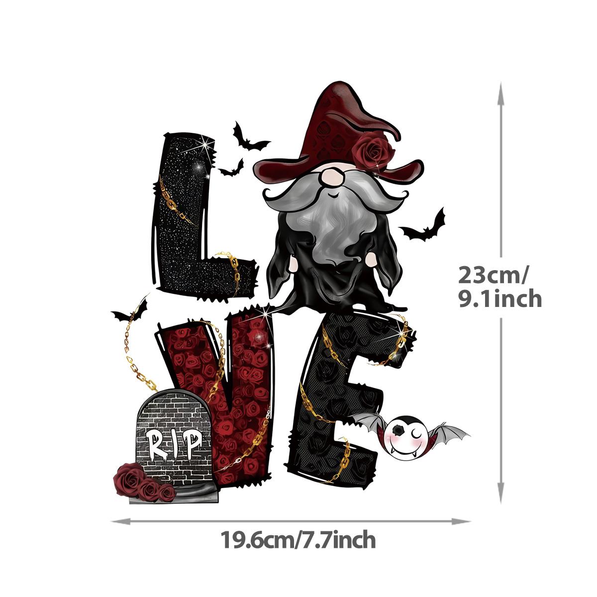 

Железо переносит любовь на Хэллоуин, наклейки на одежду, толстовки, шляпы, нашивки, футболки DIY, наклейки для термопереноса, буквы