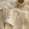 6PCS Seamless Women's Underwear Ice Silk Mid-Waist Breathable Pure Cotton Antibacterial Lace Triangle Mask Pants