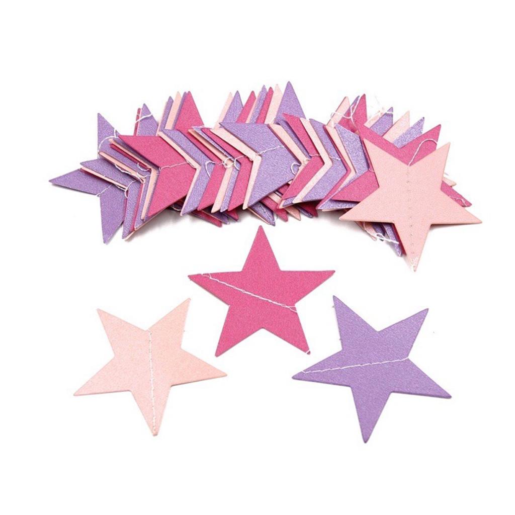 Wallpaper Star Wreath 4M Long Birthday Wedding Party Banner Handmade Children'S Room Home Decoration