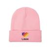 Likee App Logo Likee Heart Rainbow Graffiti Knitted Hat for Women Unisex Skullies Beanies Winter Hat Polyester  Crochet Caps