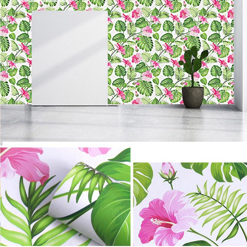Black and White Flower Peeling Wallpaper Flower Detachable Self-adhesive Contact Wallpaper Flower Bird Wall Decoration Wallpaper