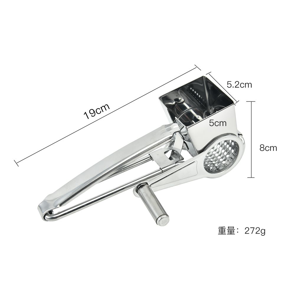 

430 Stainless Steel Hand Cheese Grinder Simple Household Kitchen Multi-functional Baking Tools Food Grade Rotary Cheese Grater