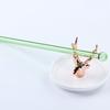2Pcs Drinking Thickened Good Transmittance Heat Resistance Drinking Glass Creative Colorful Milk Tea Straws Daily Use