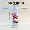1PC Colorful Garden Gnome Graphic,750ml Color Plastic Sports Water Bottle,Leakproof Flip Straw Lid,Suitable for Sports Office Home Use