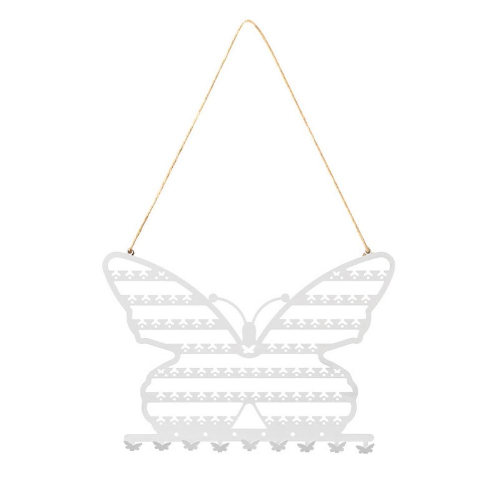 

Butterfly Shape Metal Butterfly Jewelry Storage Rack Hanging Jewelry Display Stand Household Use белый
