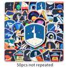 50 Original Astronaut Graffiti Personalized Creative Hand Drawn Cross-border Space DIY Phone Luggage Stickers Waterproof