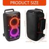 Speaker Protective Cover Dustproof Nylon Fabric Rolling Up Design With Zippered Closure Side Pockets for 520 Speaker