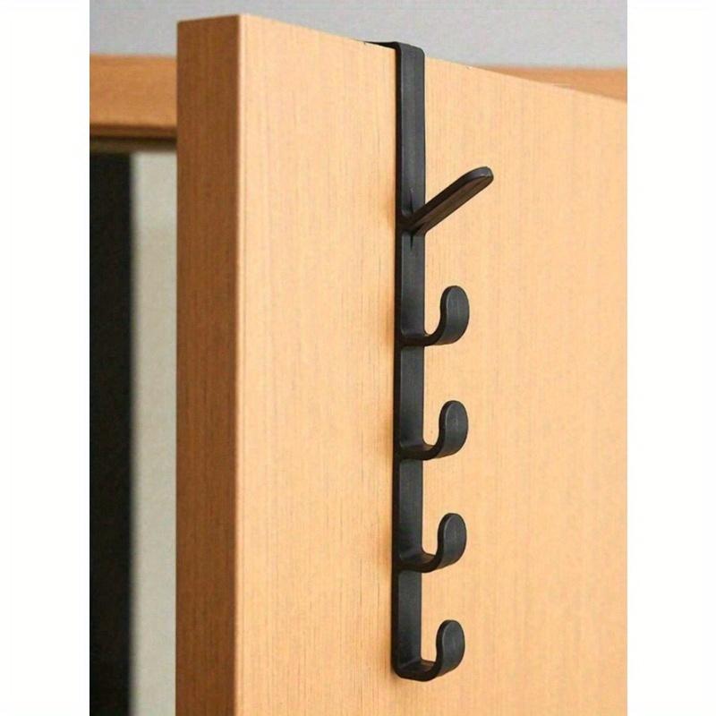 1pc Bedroom Door Hanger Rack Dormitory Wardrobe Hook for Hanging Clothes Bags Hats Wall-Mounted Plastic Storage Organizer
