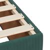 LED Box Spring Bed with Mattress Dark Green 90 x 190 cm Velvet