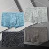 4pcs Men Underwear Modal Cotton Boxers Men's Print Soft Breathable Mid-waist Short Boxers