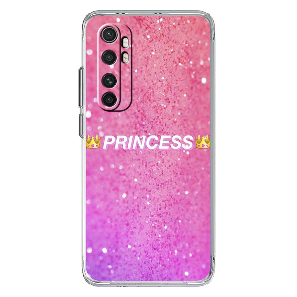 Rose Gold Pink Princess Queen Phone Case For Xiaomi 12T 11T 12 Lite 11 Ultra 4G Mi Poco X4 F3 GT X3 NFC M4 M3 Pro 5G Cover Clear