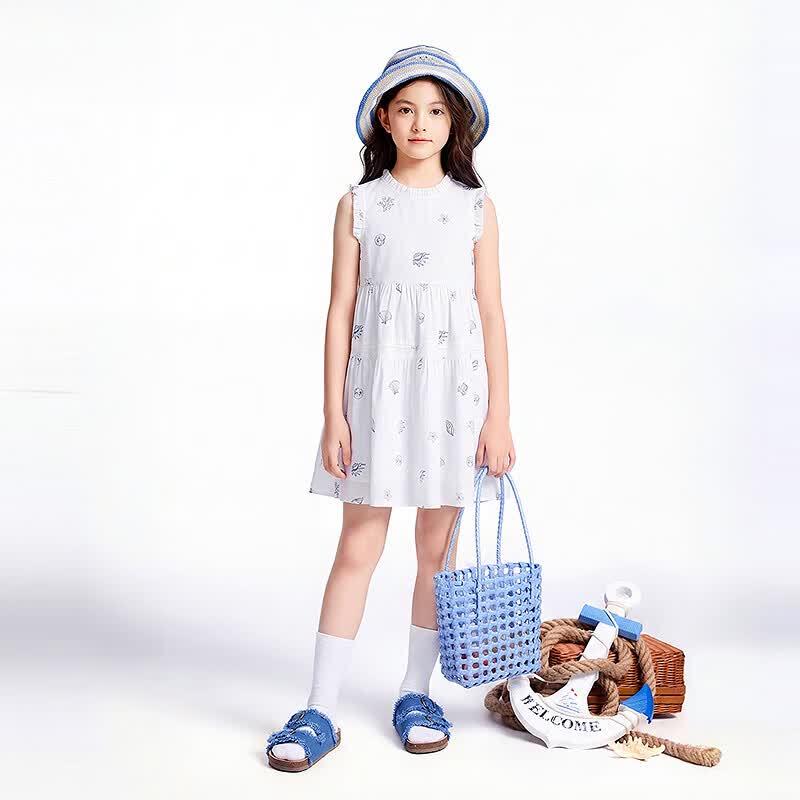 Annil Girls' Sleeveless A-line Dress