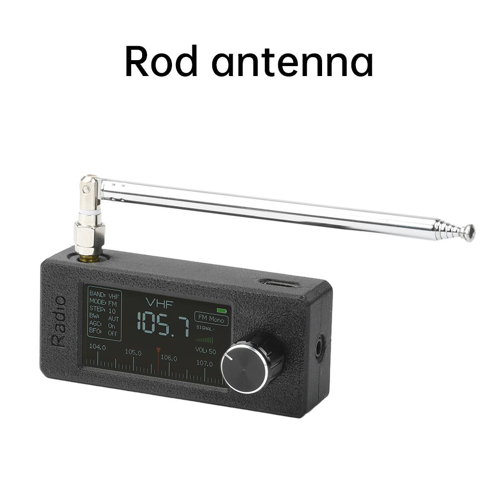 

S14732 9.9-108MHz Portable Radio LSB USB AM FM Pocket Mini Radio 1.9inch IPS Screen HF SW MW VHF Radio with Antenna
