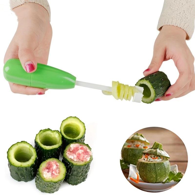 4Pcs/set Kitchen Gadget Accessory Vege Drill Digging Corer Cooking Tool Vegetable Spiral Cutter Spiralizer Creative Kitchen Item