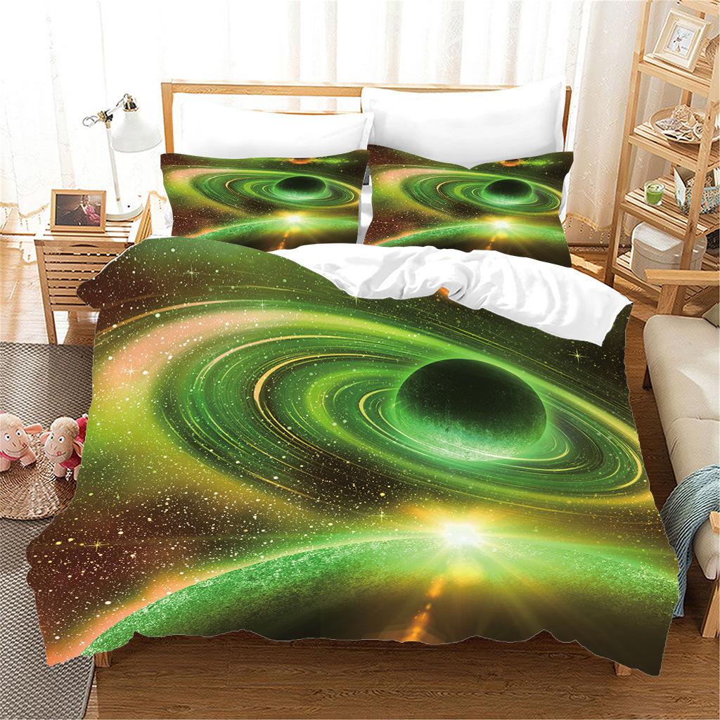 Cosmic Interstellar Wind Bed Three-Piece Set Four-Piece Digital Printing Quilt Cover Pillowcase