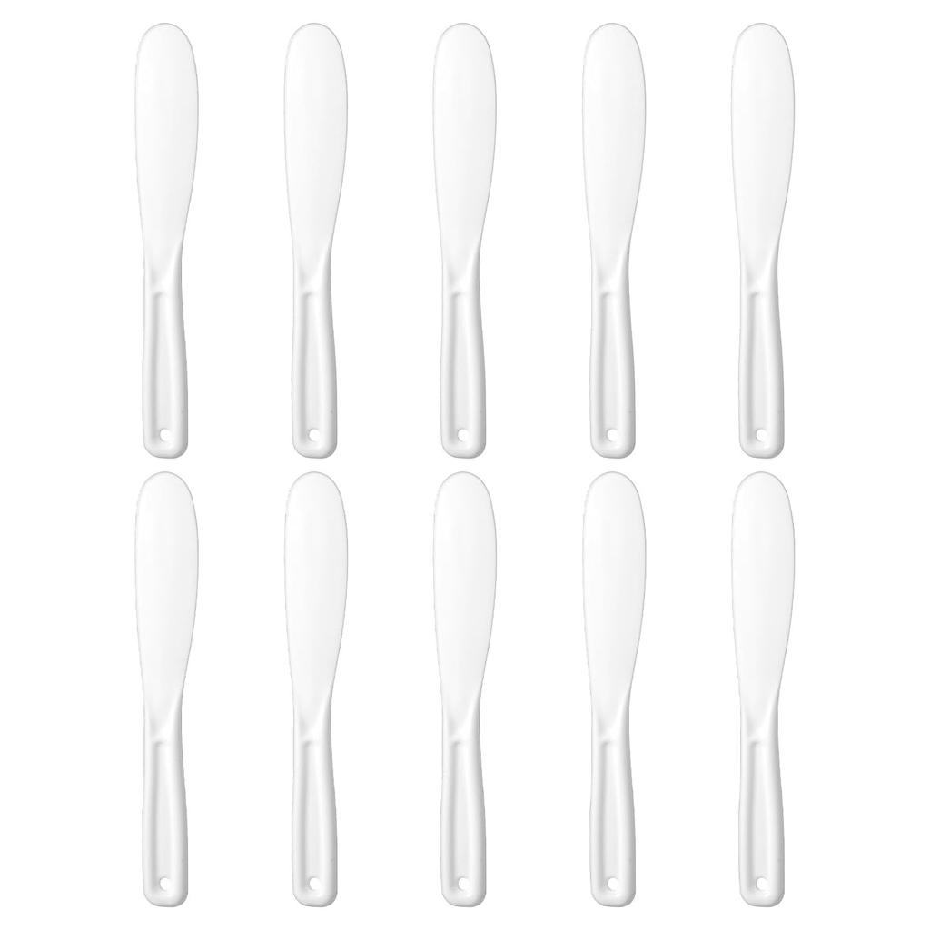 10 Pcs Plastic Cosmetic Spatula, Reusable Makeup Spatula Mask Mixing Spoon Scoops Beauty Spa Makeup Tools Face Mask Applicator for DIY Cream Lotions
