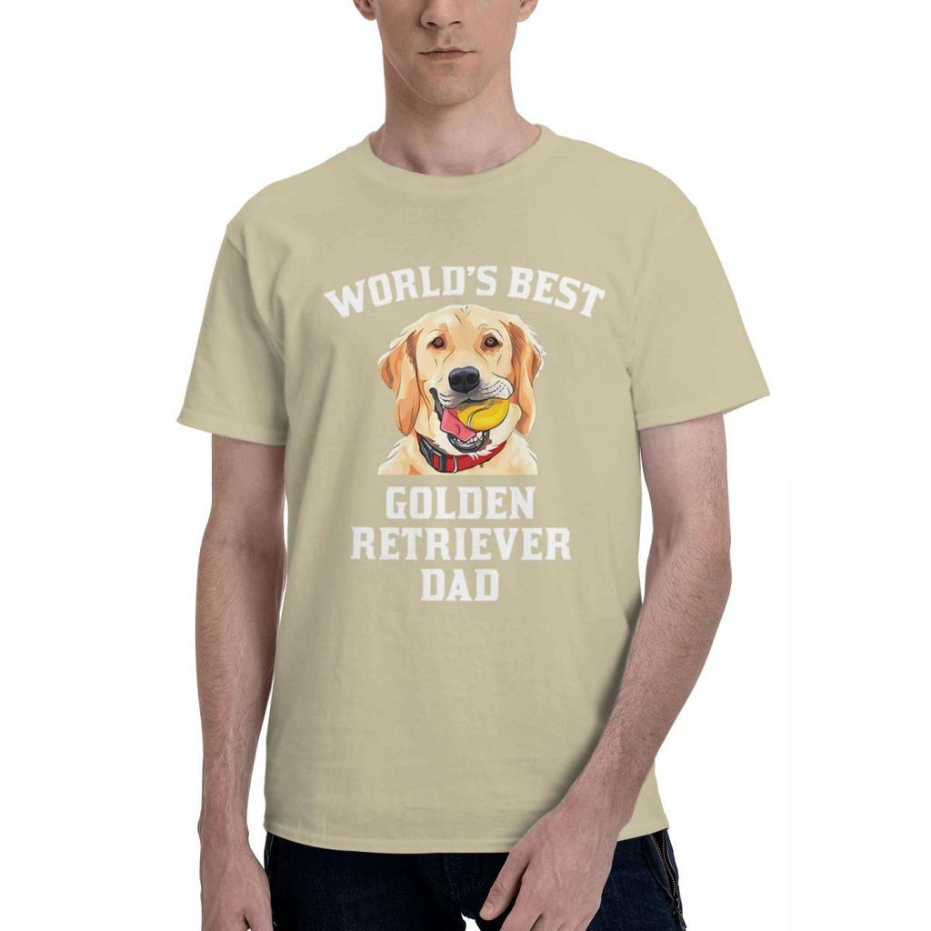 Worlds Best Golden Retriever Dad 100 Cotton Casual Breathable Confortable Men Top Mens Clothing Brands Men Clothes