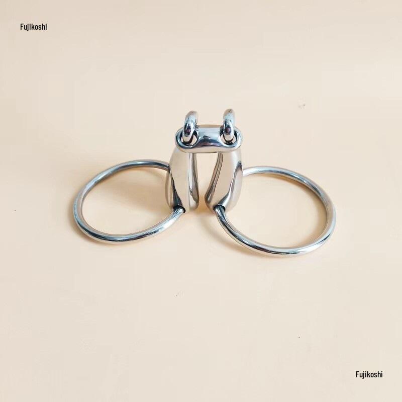 304 Stainless Steel Large Mouth Bridoon Horse Bit - Three-Piece Snaffle with O-Ring Ring for Mongolian Horses