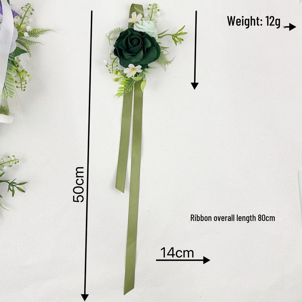 Wedding Corsage with PE Foam Flowers for Groomsmen, Bridesmaids, and Greeters