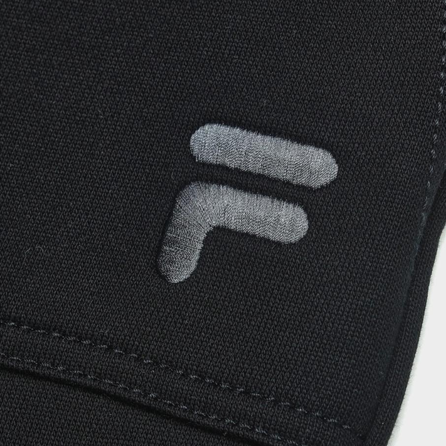 FILA Fusion Workwear Mid-Rise Drawstring Fashion Cuffed Casual Knit Sports Pants Men bottoms Black T11M413603F-BK