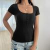Sexy Style Slimming and Shaping T-shirt Women's Wear for Spring and Summer