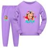 5556 Filles Enfants Nastya Imprimé Manches Longues Haut Pantalon Pyjama Vêtements de Nuit Ensembles de Sommeil