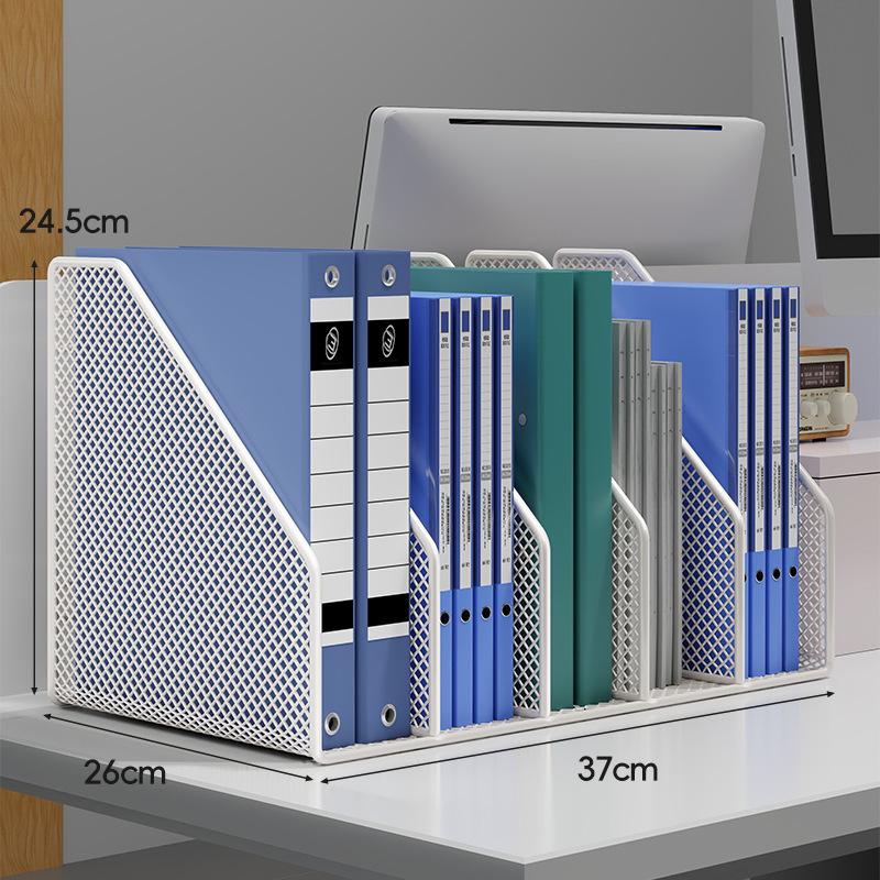 Office Desk Organizer: Metal File Storage Rack and Folder Box for Efficient Document Collection