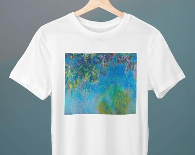 Wisteria, Claude Monet Painting, Unisex T-Shirt, Art T-Shirt, Abstract T-Shirt, Gift for Her, Gift for Him, Art Lover Gift