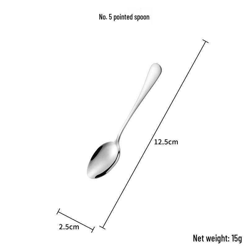 1010 Stainless Steel Cutlery Set: Long-Handle Fork, Soup & Dessert Spoon