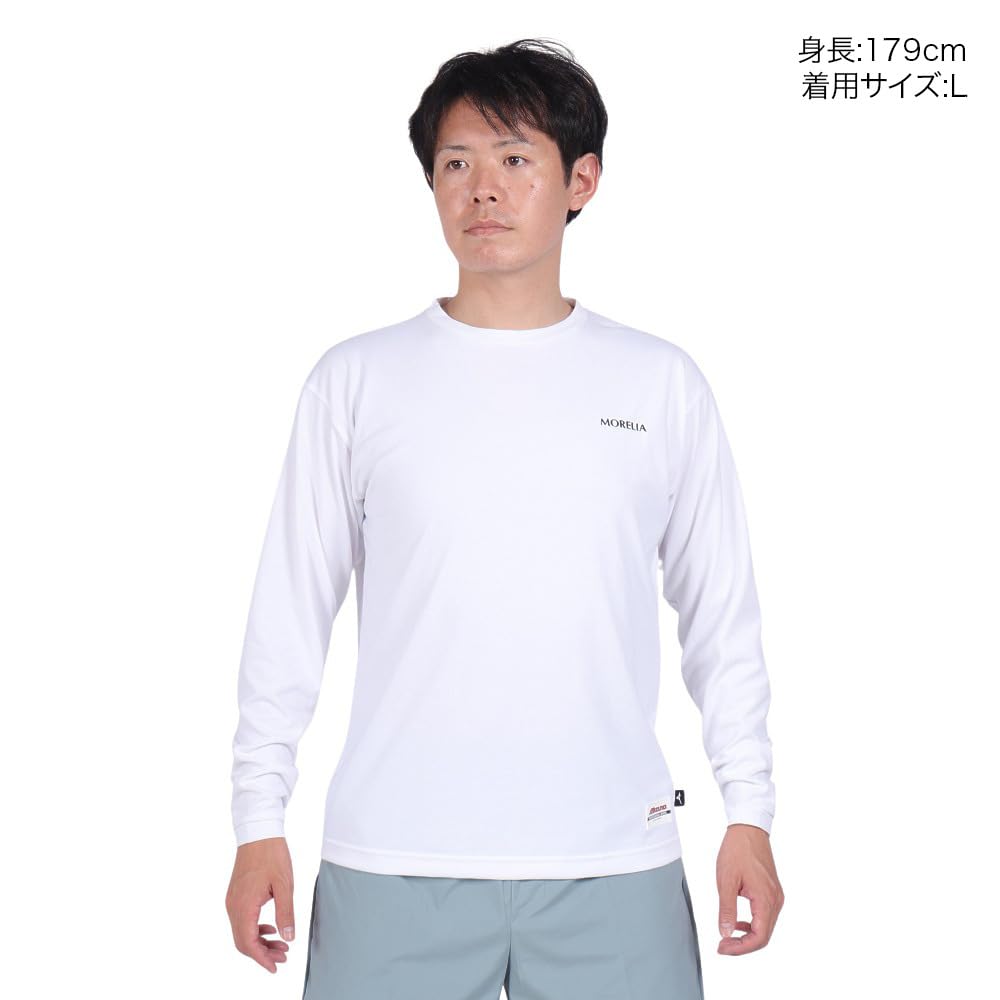 Mizuno Football Wear MORELIA Long P2MAA556 White L One-Point T-Shirt