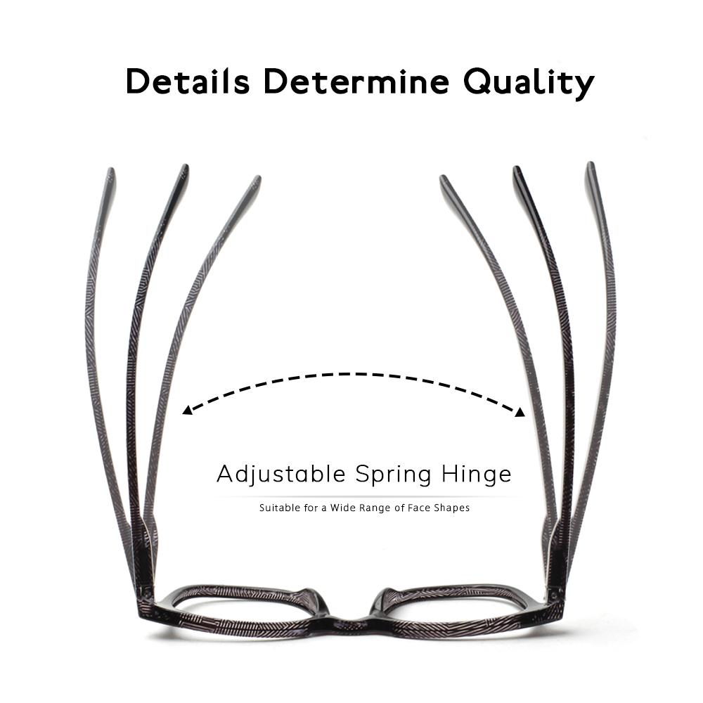 TUREZING Reading Glasses Men Women Metal Hinges Comfortable Decorative Printed Prescription Eyewear +2.0 +2.5