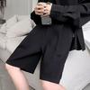 Men Shorts Button Zipper Fly Mid-rise Summer Sport Pants Wide Leg Ultra-Thin Ice Silk Fitness Short Pants