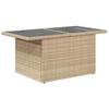 Vidaxl 5-Cz. Garden Furniture Set With Cushions, Beige, Poly Rattan