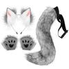 Halloween Prom Plush Cute Beast Ears Headband Fox Tail Gloves Cat Ears Set Cosplay Accessories