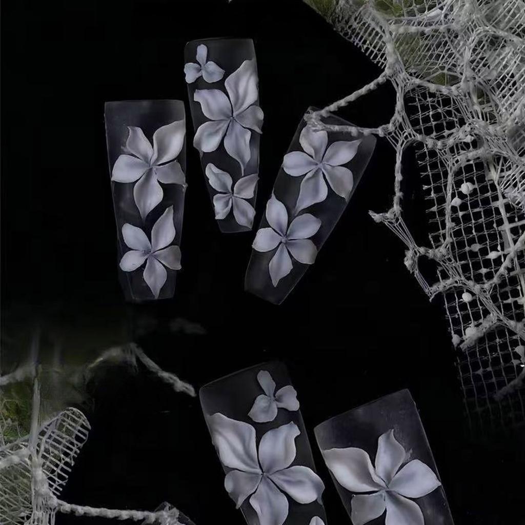 Reusable Silicone Nail Art Mold For DIY 3D Flower Design Manicure Template Jewelry Making Crafting Accessories