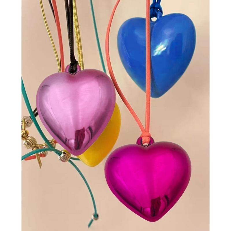 Elegant Heart Pendant for Choker Necklace Making Stylish Necklace Bead for DIY Necklace Jewelry Making Pendant with Hole