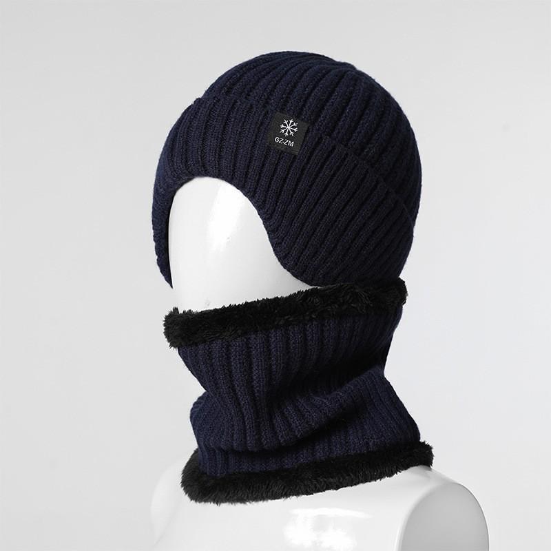 Middle-aged elderly warm hat winter cold protection ear protection elderly father grandfather thickened knitted wool hat men winter