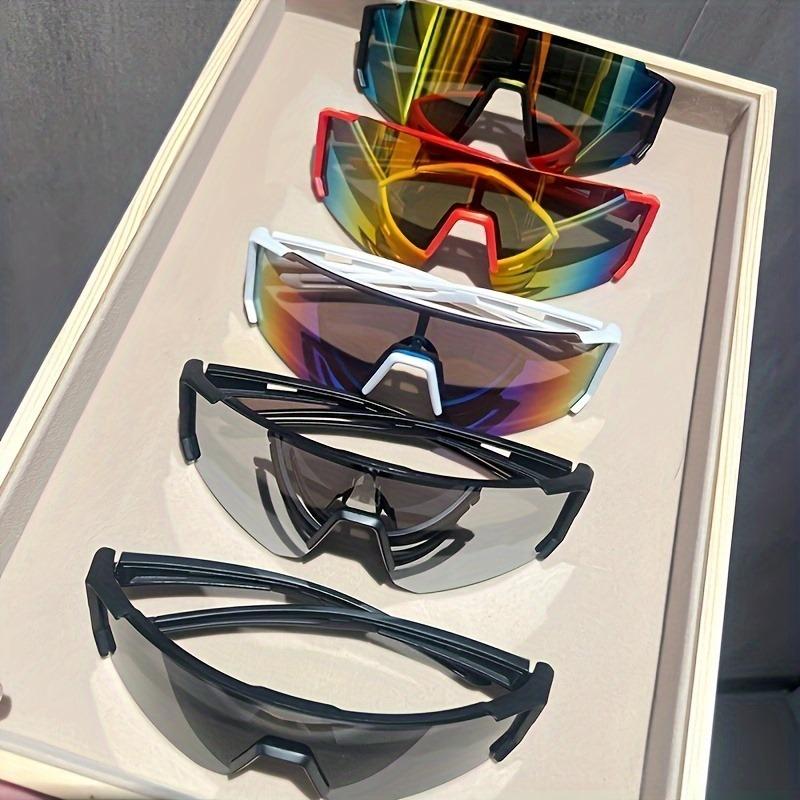 Women'S Large Frame Sports Fashion Glasses with Metal Hinge UV400 Protection Stylish Wrap-Around Design for Casual Wear