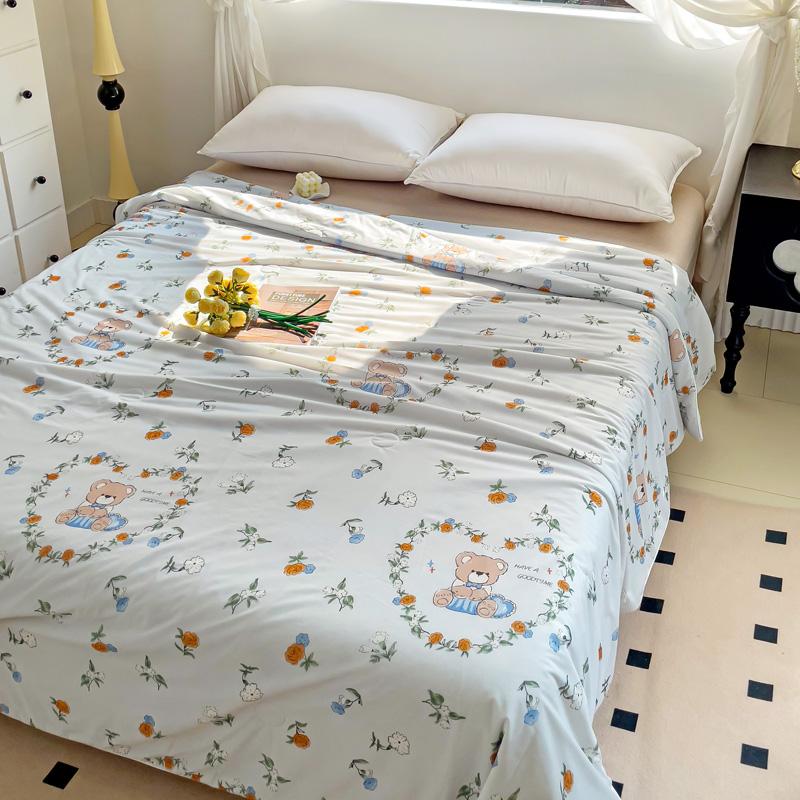 Air Condition Double Bed Quilt For Sleeping Korean Princes Soft Skin Comforter Spring King Size Summer Cool Quilted Blanket
