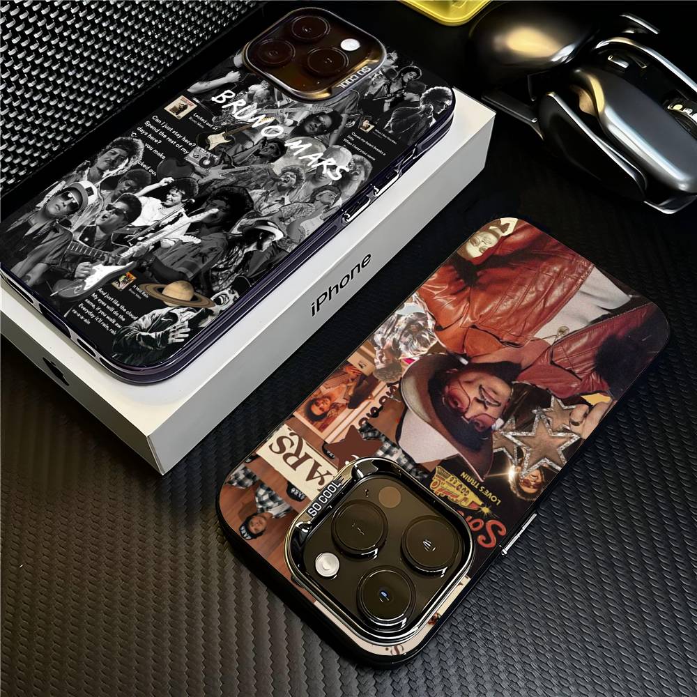 B-Bruno M-Mars Singer Phone Case For IPhone 17 16 15 14 13 Pro 12 11 Pro Max PLUS Color Back Cover
