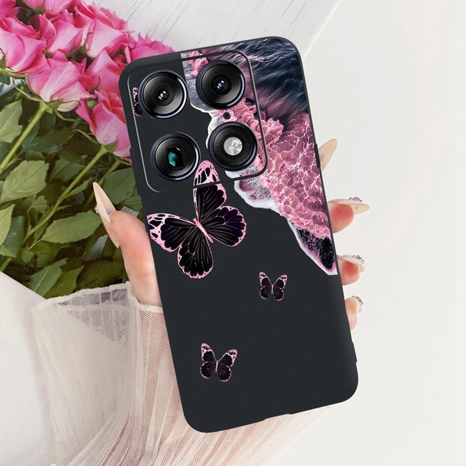 Fashion Letter Phone Case For Motorola Signature XT2603-2 Back Cover For Motorola Signature 5G Soft Black Silicone Cases