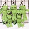 Mignonne Grenouille Poupée Kawaii Peluche Porte-clés Accessoires Kawaii Porte-clés pour Sacs à Dos Sacs Portefeuille Porte-clés de Voiture Cadeaux d'Anniversaire Noël