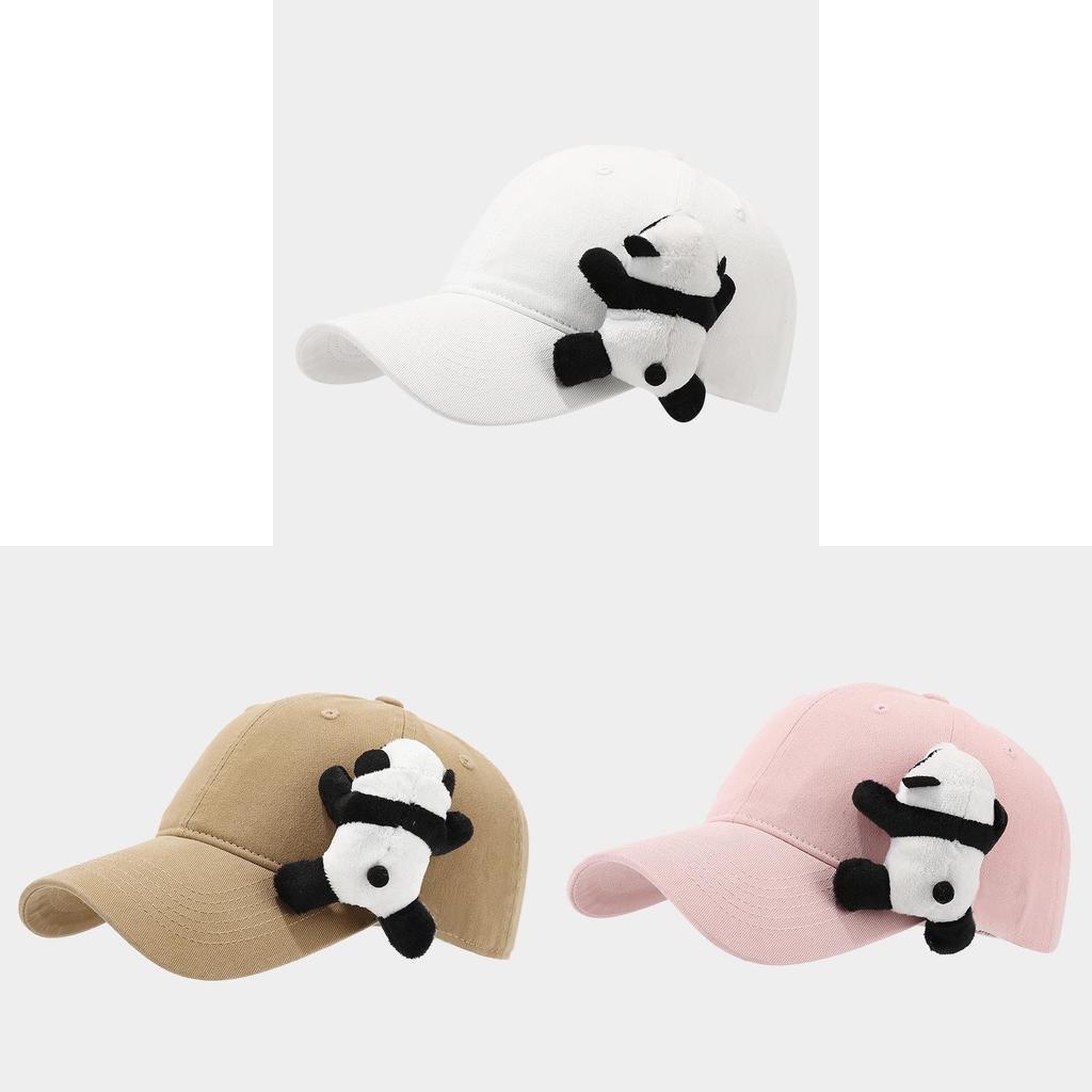 Cartoon Panda Baseball Cap With Sun Protection And Breathable Cotton For Casual Wear