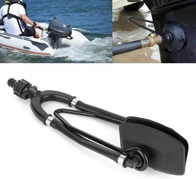 Rince-moteur hors-bord à double sortie Rince-moteur Manches de rinçage Universel Outil de nettoyage et d'entretien de moteur de bateau Accessoires de bateau