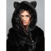 Faux Fur Hoodie Mid Length Women's Faux Fur Coat Eco-friendly Coat 