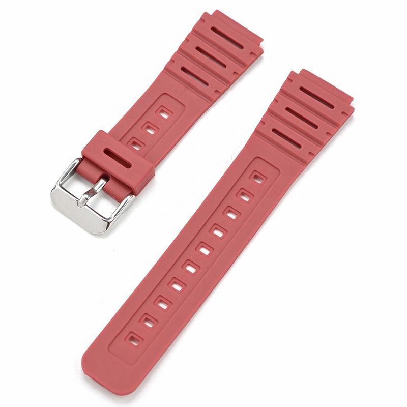 18mm Uhrenarmband für F108W F91 F94 F84 F105 AE1200 Weiches Harz Uhrenarmband Dornschließe Armband konvexer Ansatz Sport wasserdicht str