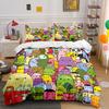 Colorful Cartoon Characters Set – Decoration and Art Exquisite three-piece bedding set gift for kids and adults