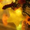 Nordic Style LED Star String Lights - Battery Operated, Cracked Design, Colorful Small Lights