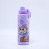 Children's Cartoon Plastic Cup High Value Large Capacity Solid Color Children's Water Cup Handle Portable Trend