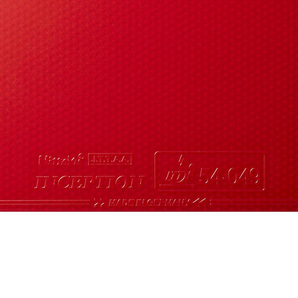 Nittaku Inception Tischtennis Belag, Invertiert, NR8727, Weich, Offensiv, Anfänger, Rot, Mittel,